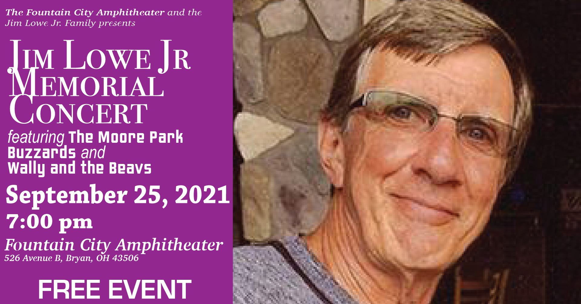 Jim Lowe Jr Memorial Concert Featuring Moore Park Buzzards and Wally