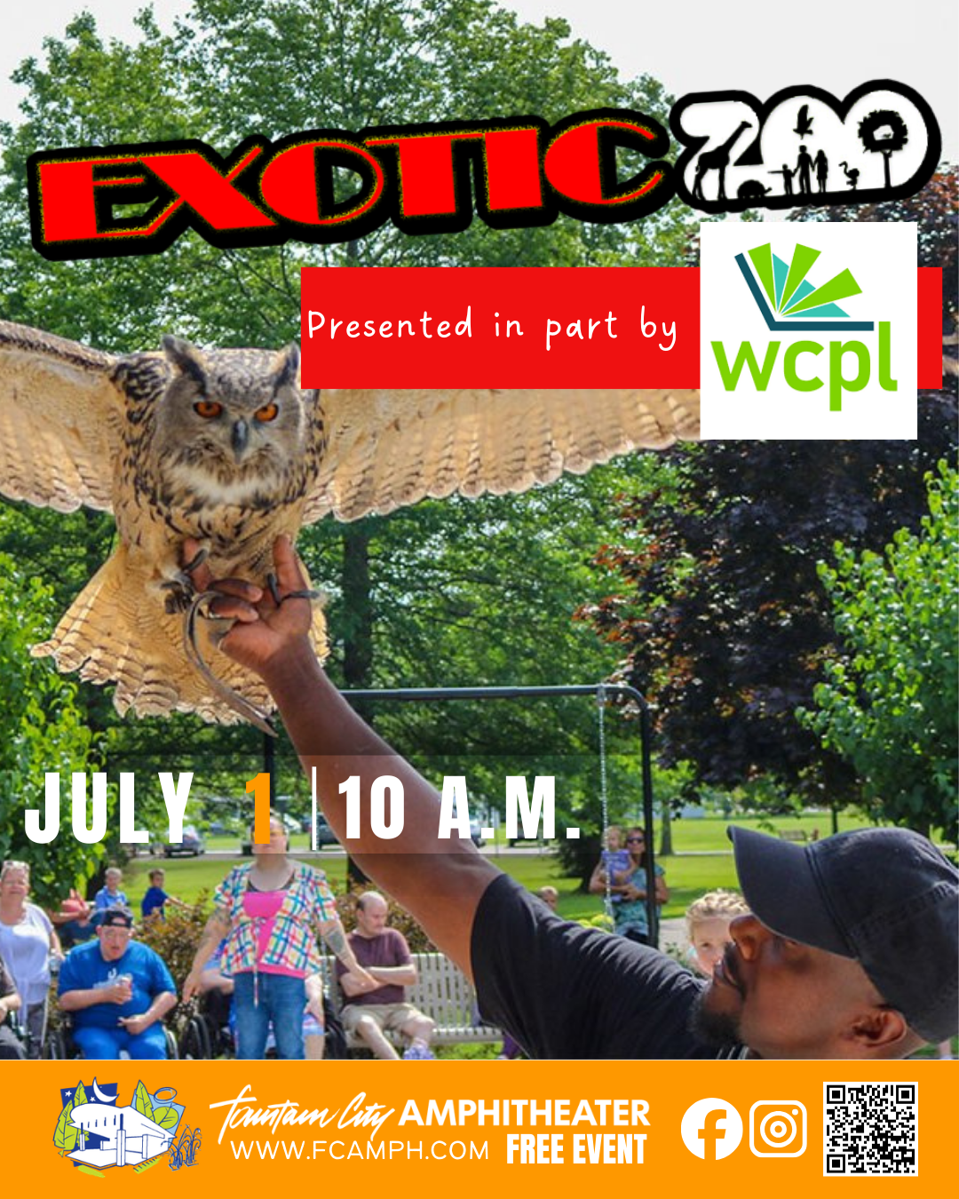 Exotic Zoo co-sponsored by Williams County Public Library Bryan